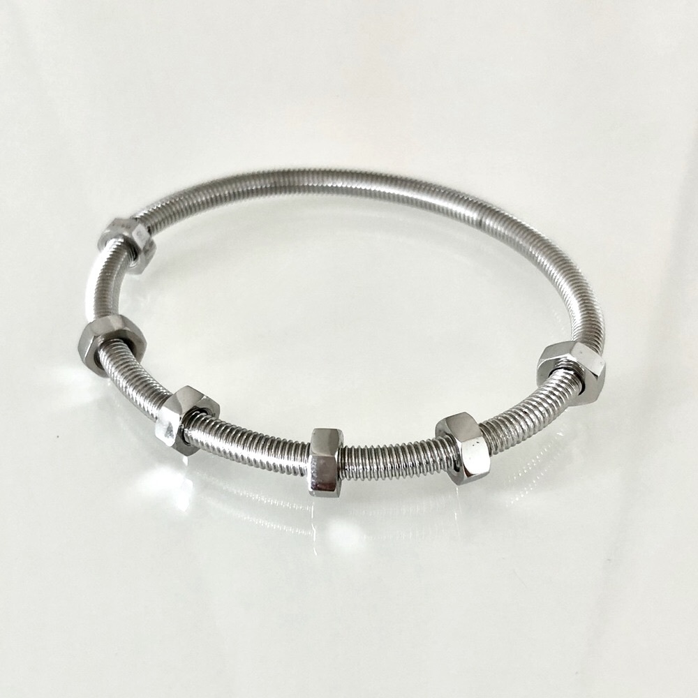 Bolts and Nuts Bracelet Stainless Steel